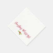 Weihnachtsgrüße Holly Festive Feiertage Glaube Serviette (Ecke)