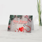 Weihnachtsgrüße im Gesundheitswesen mit Liebe Feiertagskarte (Vorderseite)