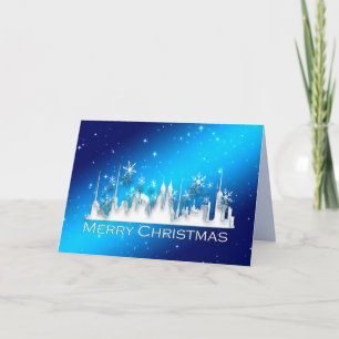 Weihnachtsgrüße in der Stadt Karte