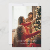 Weihnachtsgrüße in neuen Hallen Foto Feiertagskarte (Rückseite)