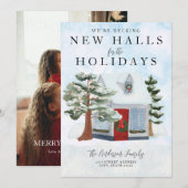 Weihnachtsgrüße in neuen Hallen Foto Feiertagskarte (Vorne/Hinten)