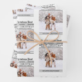 Weihnachtsgrüße in Zeitung Geschenkpapier Set (Beispiel)
