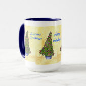 Weihnachtsgrüße Iris Tasse (Vorderseite Links)