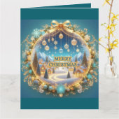 Weihnachtsgrüße Karte (Gelbe Blume)