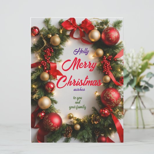 Weihnachtsgrüße Karte (Stehend Vorderseite)