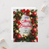 Weihnachtsgrüße Karte (Vorderseite/Rückseite Beispiel)