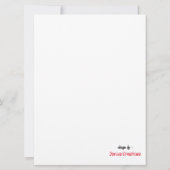 Weihnachtsgrüße Karte (Rückseite)