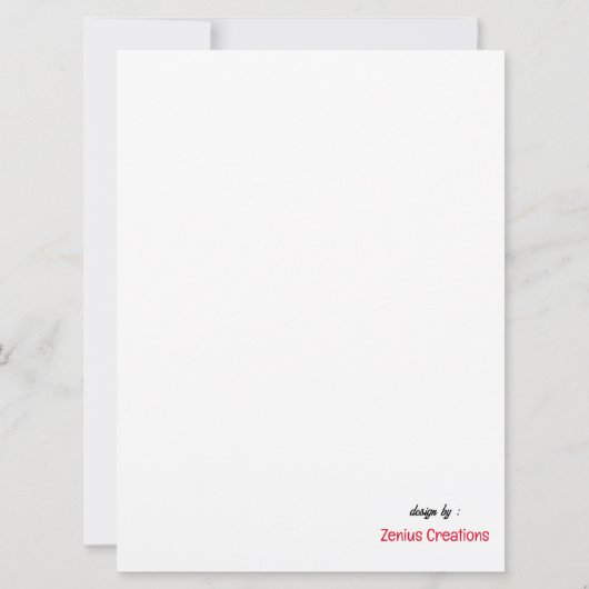 Weihnachtsgrüße Karte (Rückseite)