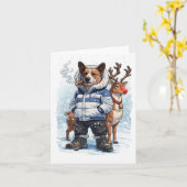 Weihnachtsgrüße Karte (Gelbe Blume)