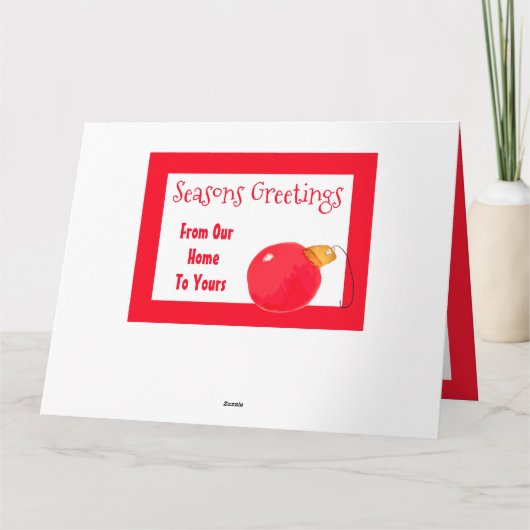 Weihnachtsgrüße Karte (Rückseite)