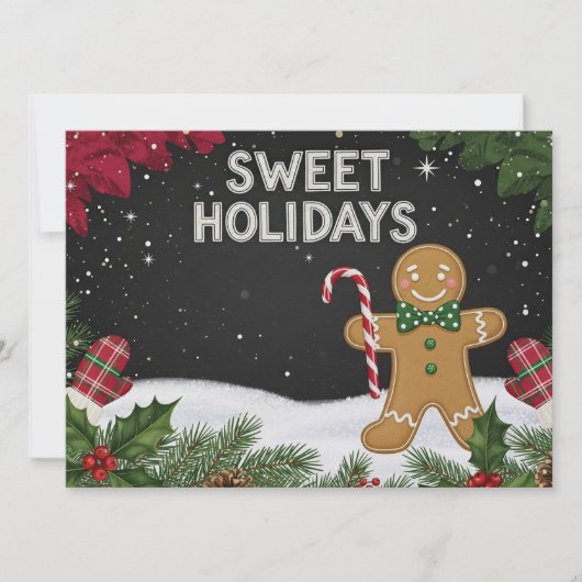 Weihnachtsgrüße Karte Süße Feiertage (Vorderseite)