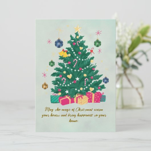 Weihnachtsgrüße Karten (Stehend Vorderseite)