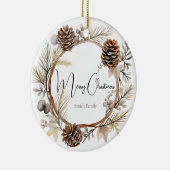 Weihnachtsgrüße Keramik Ornament (Rechts)