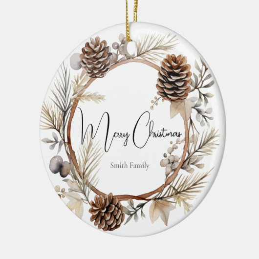 Weihnachtsgrüße Keramik Ornament (Links)