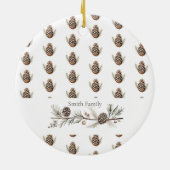 Weihnachtsgrüße Keramik Ornament (Hinten)