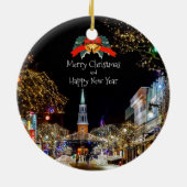 Weihnachtsgrüße Keramik Ornament (Hinten)