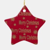Weihnachtsgrüße Keramikornament (Vorne)
