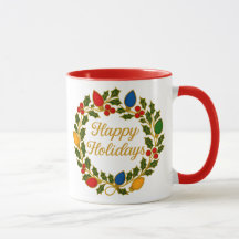 Weihnachtsgrüße Kranz Weihnachtsbeleuchtung und St