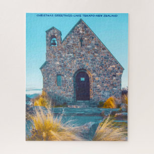 Weihnachtsgrüße-Lake Tekapo-Neuseeland Puzzle