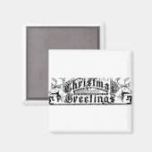 Weihnachtsgrüße Magnet (Vorderseite/Rückseite)