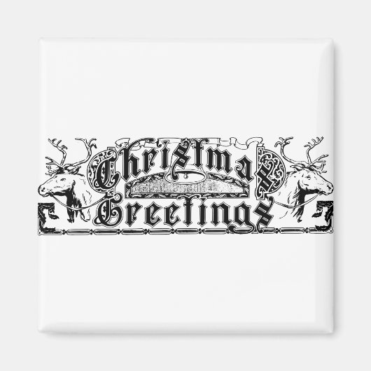 Weihnachtsgrüße Magnet (Vorne)