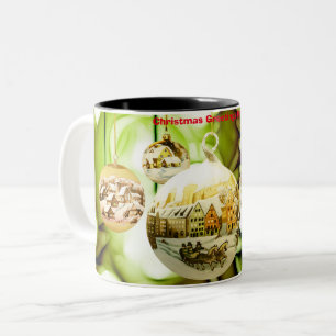 Weihnachtsgrüße Mama Zweifarbige Tasse