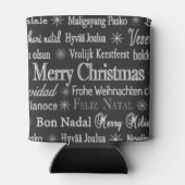 Weihnachtsgrüße Mehrere Sprachen Schwarz Dosenkühler (Rückseite)