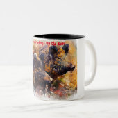 Weihnachtsgrüße Mein alter Bohne Zweifarbige Tasse (VorderseiteRechts)