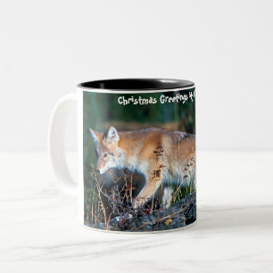 Weihnachtsgrüße Mein alter Kojote Zweifarbige Tasse