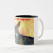 Weihnachtsgrüße Mein altes Coyote Zweifarbige Tasse (VorderseiteRechts)