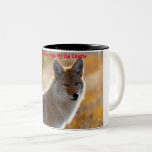 Weihnachtsgrüße Mein altes Coyote Zweifarbige Tasse