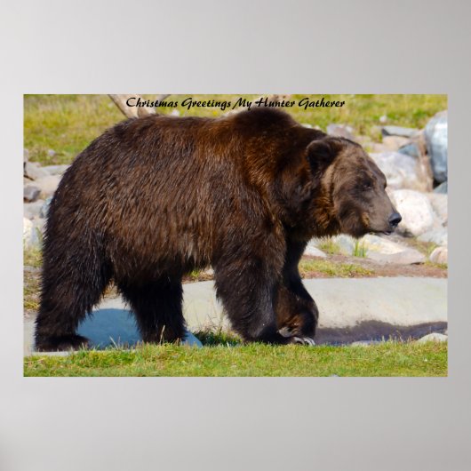 Weihnachtsgrüße Mein Jäger Gatherer Poster (Vorne)
