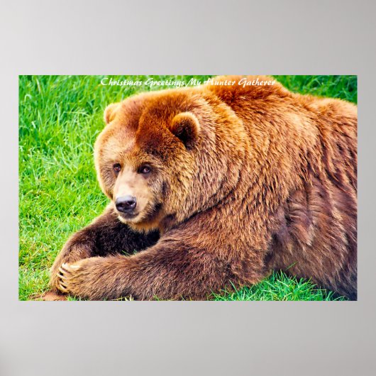 Weihnachtsgrüße Mein Jäger Gatherer Poster (Vorne)