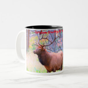 Weihnachtsgrüße Mein Jäger Gatherer Zweifarbige Tasse