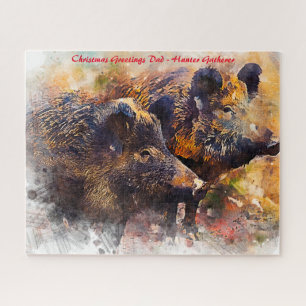 Weihnachtsgrüße Mein Jäger Sammler Puzzle