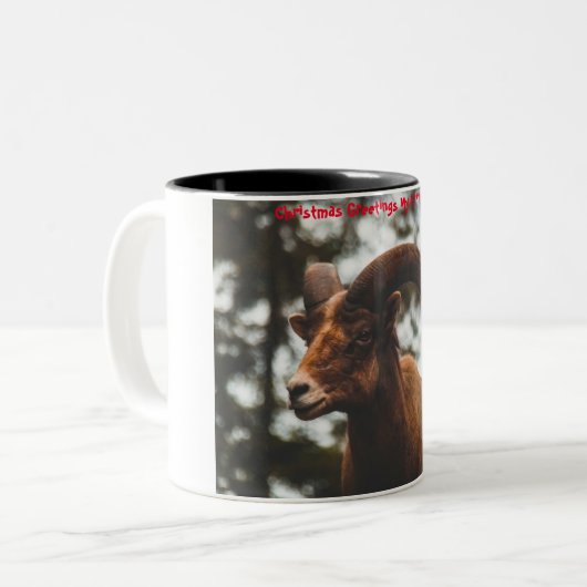 Weihnachtsgrüße Mein Liebling Zweifarbige Tasse (Vorderseite Links)