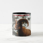 Weihnachtsgrüße Mein Liebling Zweifarbige Tasse (Mittel)