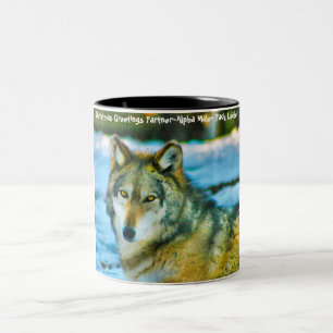 Weihnachtsgrüße  'Mein Partner', 'Alphamännchen', Zweifarbige Tasse