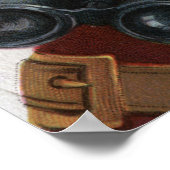 Weihnachtsgrüße mit Binokularen Poster (Ecke)