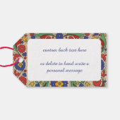 Weihnachtsgrüße mit dekorativen Grenzen Geschenkanhänger (Rückseite Horizontal)