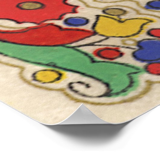 Weihnachtsgrüße mit dekorativen Grenzen Poster (Ecke)