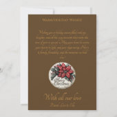 Weihnachtsgrüße mit der Hirschfamilie Einladung (Rückseite)