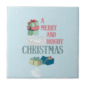 Weihnachtsgrüße mit einem Polar-Bär Fliese (Vorderseite)