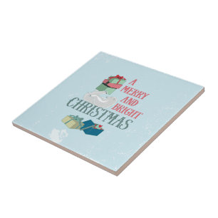 Weihnachtsgrüße mit einem Polar-Bär Fliese