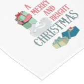 Weihnachtsgrüße mit einem Polar-Bär Kurzer Tischläufer (Ecke)