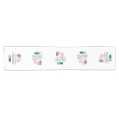 Weihnachtsgrüße mit einem Polar-Bär Kurzer Tischläufer (Horizontal)