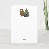 Weihnachtsgrüße mit einer Kartoffel Feiertagskarte (Rückseite)