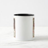 Weihnachtsgrüße mit Hand auf Bart Tasse (Zentrum)