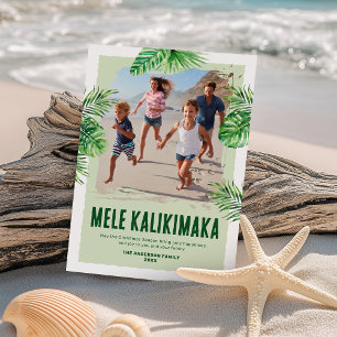 Weihnachtsgrüße mit hawaiianischem Foto Feiertagskarte