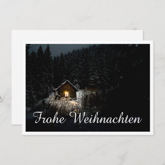 Weihnachtsgrüße mit Hexenhaus (Vorne/Hinten)